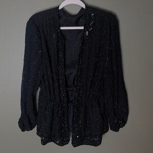 Black embellished blouse / jacket